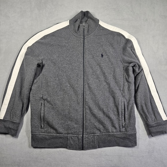 Polo Ralph Lauren Other - Vintage Polo Ralph Lauren Sweatshirt Mens XL Zip Up Track Jacket Gray Y2K Preppy